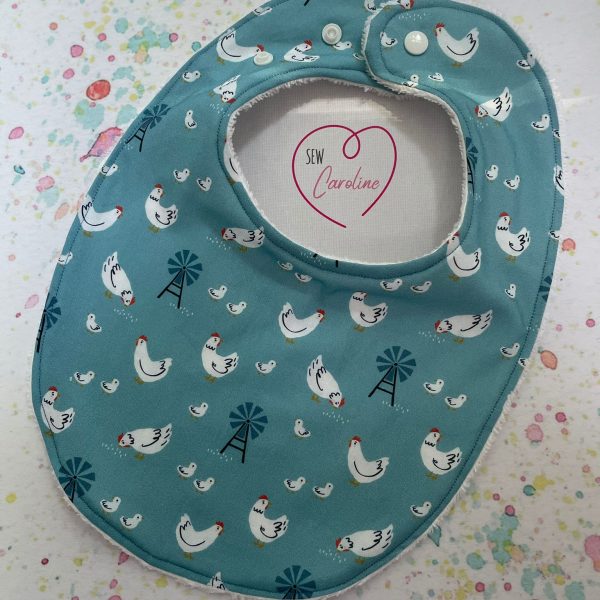 Baby Bib - Farmyard Chickens